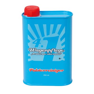 Wagenpflege polsterreiniger, rengöring för tyg och klädsel i båt, bil och MC, bild på metallflaska