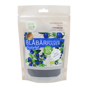 Blåbärspulver 125 gr - Mother Earth EKO