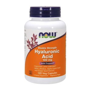 Hyaluronsyra 100 mg 120 kapslar NOW