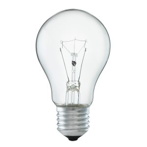 Riktig glödlampa av klassisk typ, klar, E27 sockel, 25W