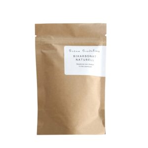 Bikarbonat pulver i papperspåse